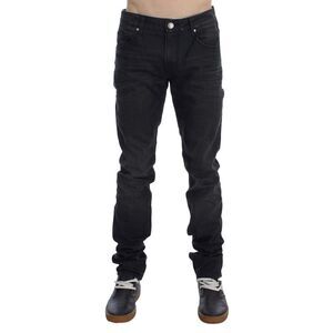 Acht Sleek Gray Slim Fit Italian Mens Men's Jeans
